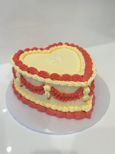 Vintage Heart Cake (any colour theme!)