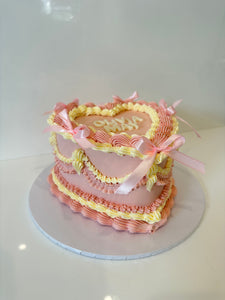 Vintage Heart Cake (any colour theme!)