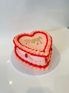 Vintage Heart Cake (any colour theme!)