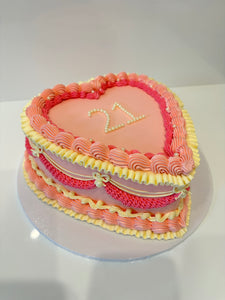 Vintage Heart Cake (any colour theme!)