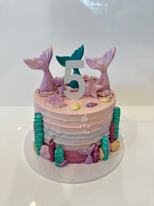 Purple Ombre Mermaid Cake