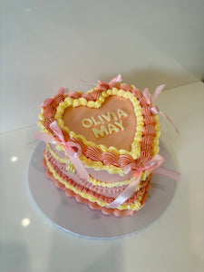 Vintage Heart Cake (any colour theme!)