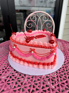 Vintage Heart Cake (any colour theme!)