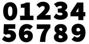 Acrylic Number Stencil/Template (multiple sizes)