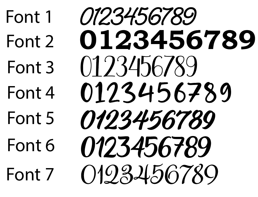 Single Number Topper - Acrylic (all numbers & multiple colours available)