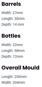 Bottles & Barrels Mould (0.6mm)