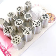 Load image into Gallery viewer, Cake Craft Russian Piping Tip Set - 13 Piece
