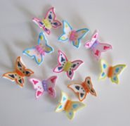 Multi Coloured Butterflies 30mm