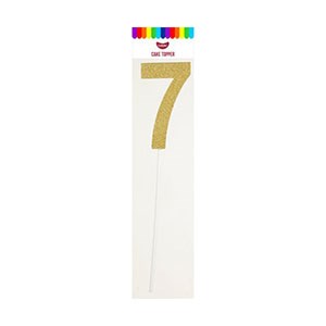 Gold Number 7 Cake Topper