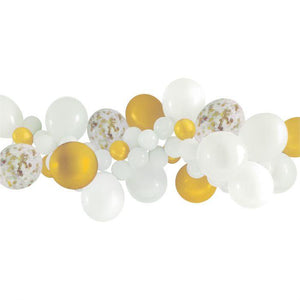 Balloon Garland - White & Gold 40 pack